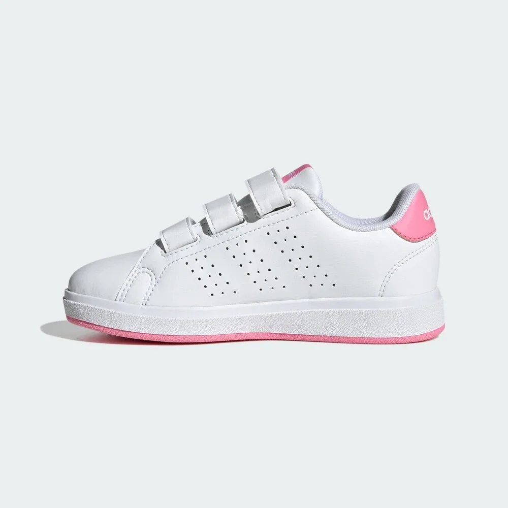 Adidas Advantage Base 2.0 JH9860 Kids 3 M White Pink Sportswear Shoes HTAT1815